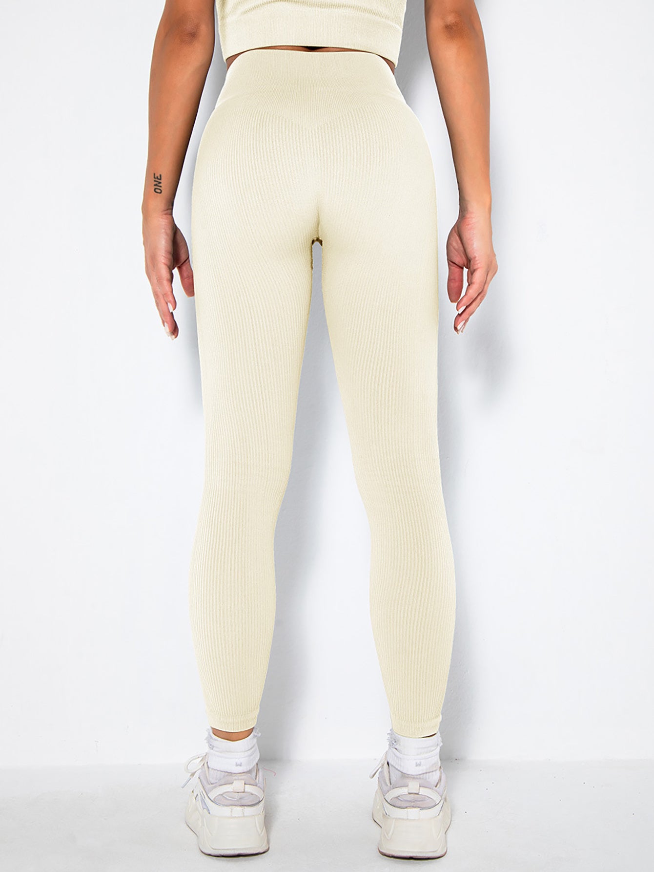 Fashi Glow Butt Lifting Yoga Leggings – High Waist Tummy Control Ruched Booty Pants,