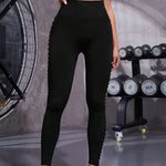 Fashi Glow Hollow Tie-Dye Yoga Pants – High Waist Butt Lift Seamless Fitness & Gym