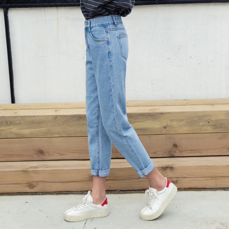 Fashi Glow High Waist Slimming Harem Jeans  Women's Vintage