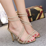 Fashi Glow Rhinestone Stiletto Heels Sparkling High Heels for Women, Elegant Party Shoes for Weddings