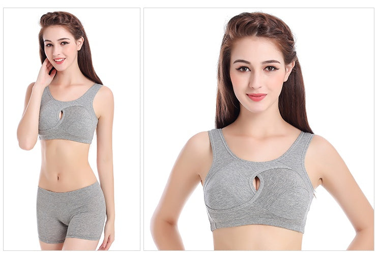 Fashi Glow Cotton Anti-Expansion Anti-Sag Sports Bra