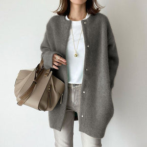 Fashi Glow Single Breasted Cardigan  Women’s Solid