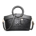 Fashi Glow Gykaeo Luxury Handbag  Designer Crocodile-Pattern Leather