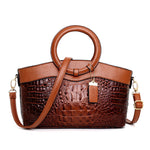 Fashi Glow Gykaeo Luxury Handbag  Designer Crocodile-Pattern Leather