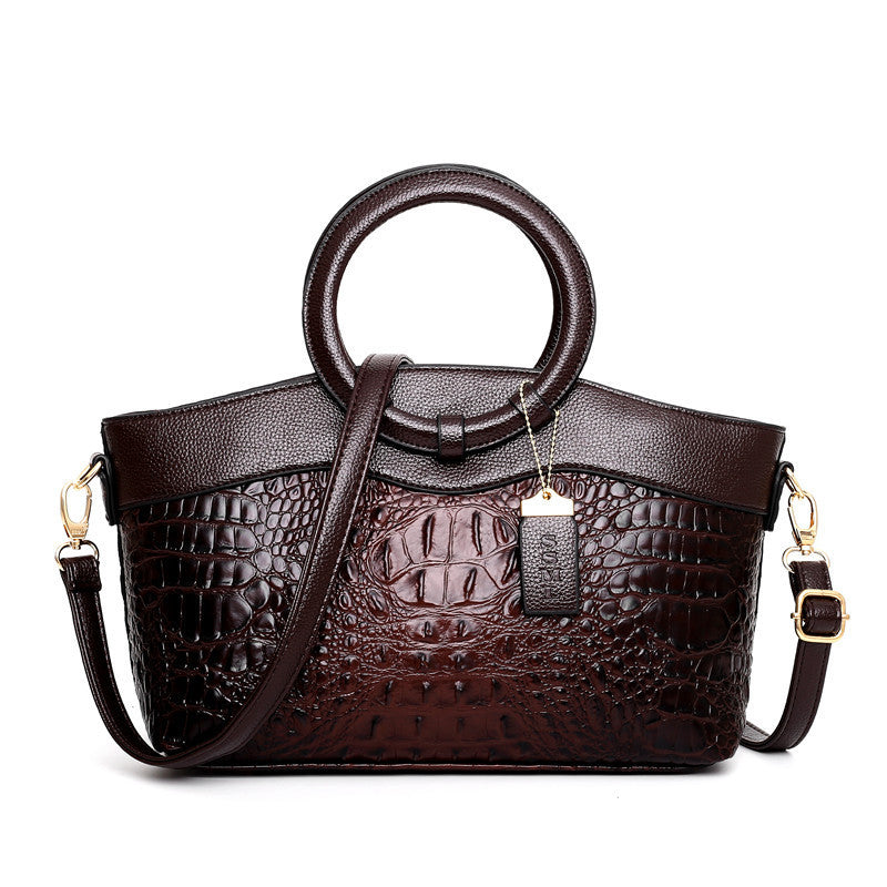 Fashi Glow Gykaeo Luxury Handbag  Designer Crocodile-Pattern Leather