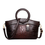 Fashi Glow Gykaeo Luxury Handbag  Designer Crocodile-Pattern Leather