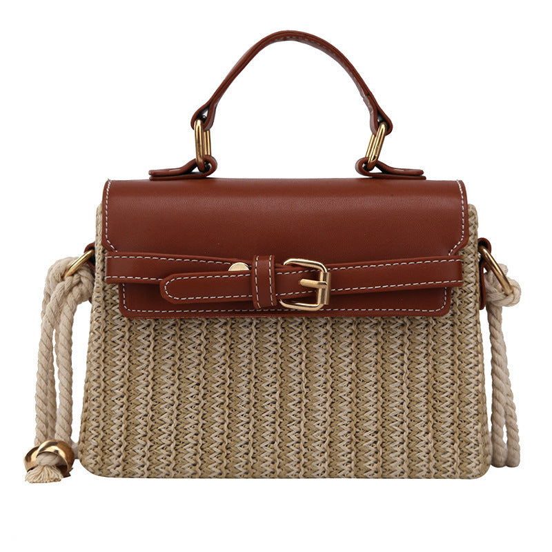 Fashi Glow Fashion Box Rattan Women Handbag
