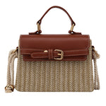 Fashi Glow Fashion Box Rattan Women Handbag