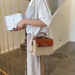 Fashi Glow Fashion Box Rattan Women Handbag