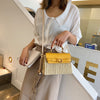 Fashi Glow Fashion Box Rattan Women Handbag