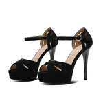 Fashi Glow Fish Mouth Platform Stiletto Sandals Women's High Heels for Elegant Style,