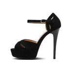 Fashi Glow Fish Mouth Platform Stiletto Sandals Women's High Heels for Elegant Style,