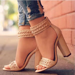 Fashi Glow Plus Size High Heel Toe Sandals ,Elegant, Comfortable Fit for Wide Feetl