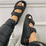 Fashi Glow Women's Velcro Beach Sandals Adjustable, Lightweight, Non-Slip Summer