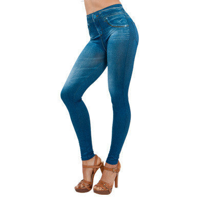 Fashi Glow Winter Leggings Jeans  High-Waist Thermal Denim Pants for Women,