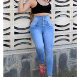 Fashi Glow High Waist Stretch Slim Fit Jeans  Sculpting Denim for Women’s Everyday Style,