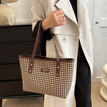 Fashi Glow Houndstooth Shoulder Bag  Women’s Winter Fashion
