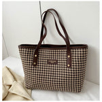 Fashi Glow Houndstooth Shoulder Bag  Women’s Winter Fashion