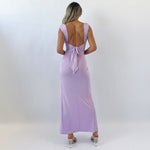 Fashi Glow Slim Sleeveless Slit Dress  Back Tie Design for Elegant Women’s Fashion