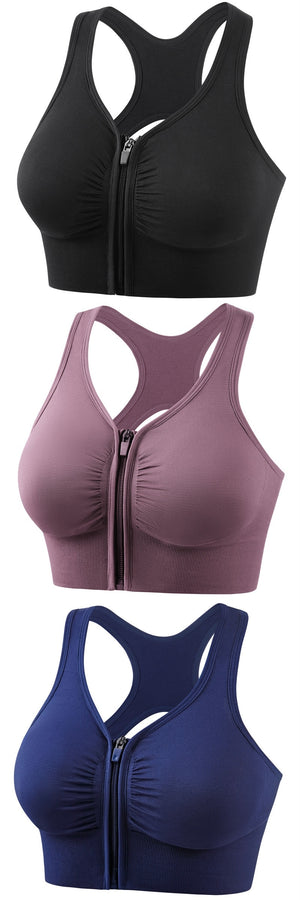 Fashi Glow Shockproof Push-Up Sports Bra – Plus Size, High Support, Breathable Fit for Running, Yoga & Intense Workouts