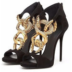 Fashion Runway Stiletto Heel Metal Open Toe Women's Sandals