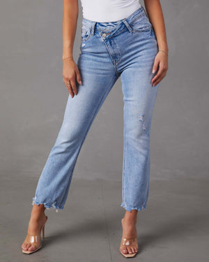 Fashi Glow Fashion Wash Jeans for Women  High-Waist Vintage & Acid Wash Denim in Slim