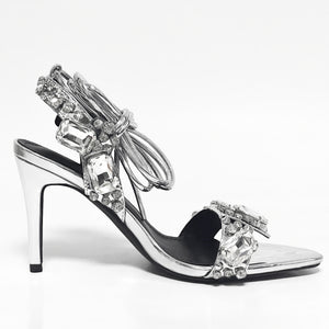 Fashi Glow Women's Rivet Rhinestone Stiletto Heels  Glamorous High Heels for Parties, Weddings