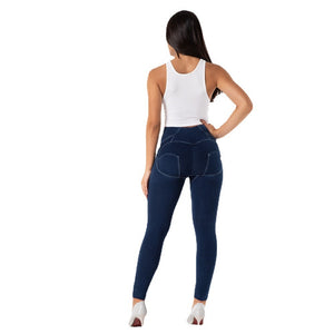 Fashi Glow Four-Button Fitness Jeans – Butt Lifting High Waist Denim for Women’s Active & Casual Style