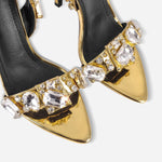 Fashi Glow Women's Rivet Rhinestone Stiletto Heels  Glamorous High Heels for Parties, Weddings
