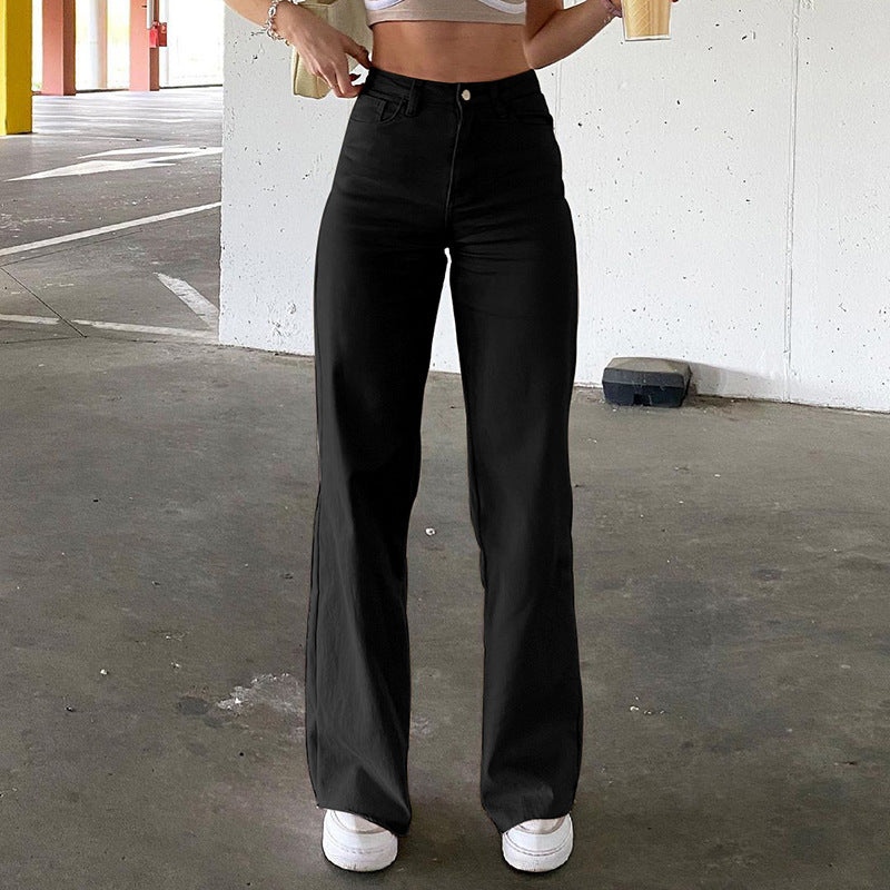 Fashi Glow Spice Girl High Waist Bell Bottom Jeans – Slim Fit Retro Denim for Women’s Streetwear & Everyday Style