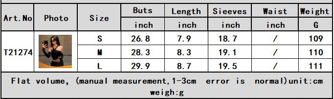 Fashi Glow Irregular Split Oversleeve Slim T-Shirt – Fall Fashion Streetwear for Women’s Chic & Edgy Style