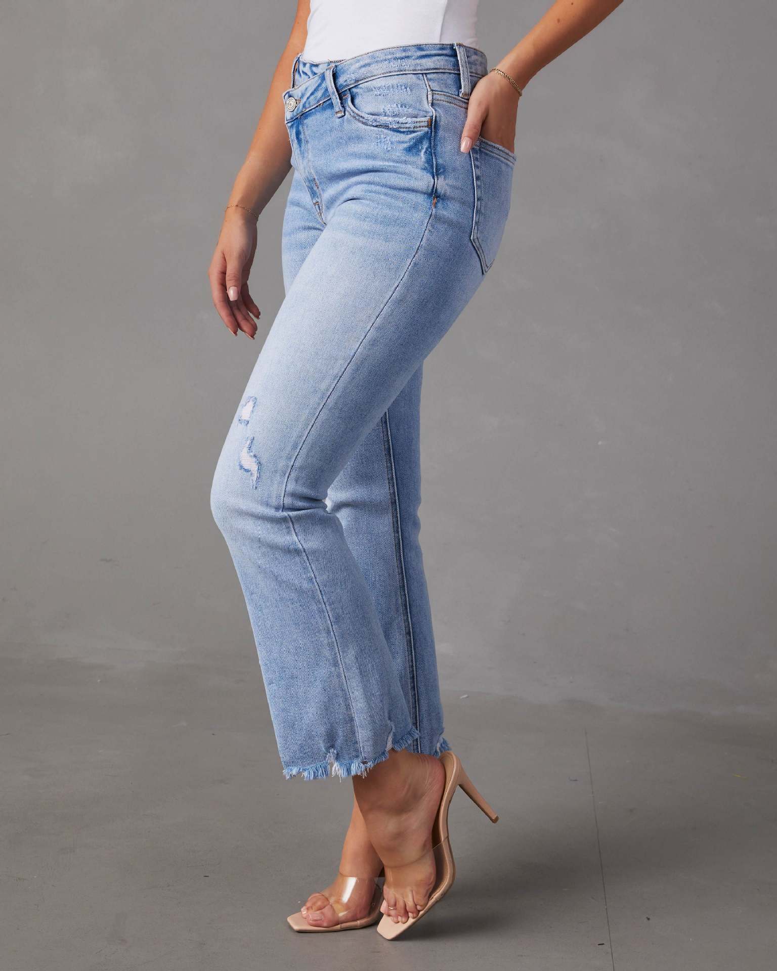 Fashi Glow Fashion Wash Jeans for Women  High-Waist Vintage & Acid Wash Denim in Slim