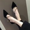 Fashi Glow Suede Rhinestone Pointed Stiletto Sandals – Elegant High Heels for Women