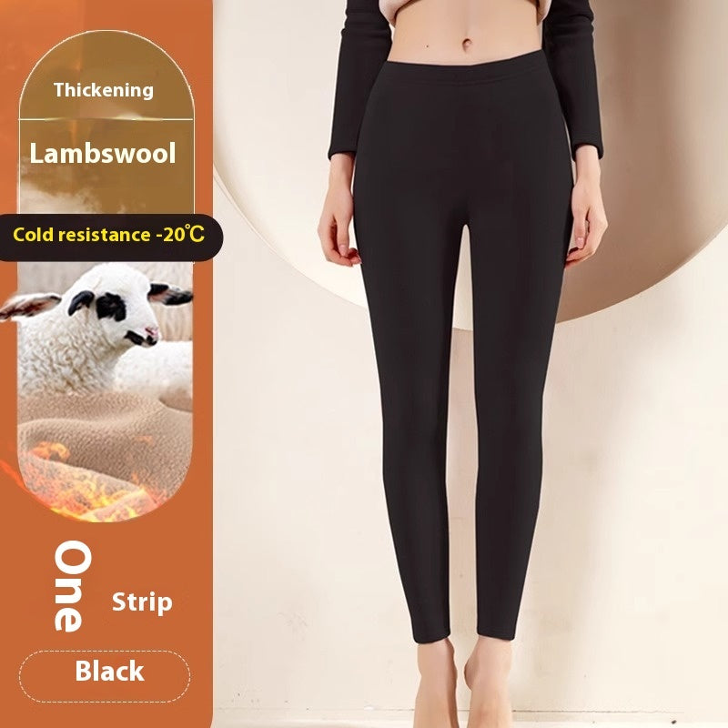 Fashi Glow Warm Cashmere Leggings  Winter Slim Fit Thermal Pants for Women’s