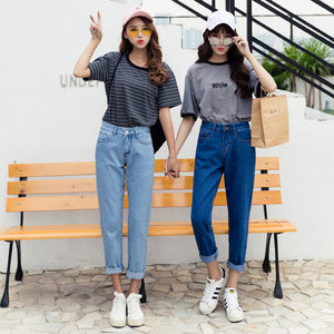 Fashi Glow High Waist Slimming Harem Jeans  Women's Vintage
