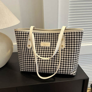 Fashi Glow Houndstooth Shoulder Bag  Women’s Winter Fashion