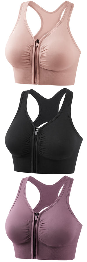 Fashi Glow Shockproof Push-Up Sports Bra – Plus Size, High Support, Breathable Fit for Running, Yoga & Intense Workouts