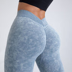 Fashi Glow 3-Pack V-Back Scrunch Butt Workout Leggings