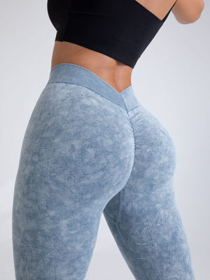 Fashi Glow 3-Pack V-Back Scrunch Butt Workout Leggings