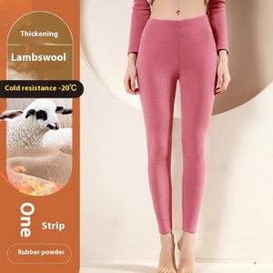 Fashi Glow Warm Cashmere Leggings  Winter Slim Fit Thermal Pants for Women’s