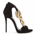Fashion Runway Stiletto Heel Metal Open Toe Women's Sandals