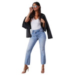 Fashi Glow Fashion Wash Jeans for Women  High-Waist Vintage & Acid Wash Denim in Slim