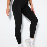 Fashi Glow Butt Lifting Yoga Leggings – High Waist Tummy Control Ruched Booty Pants,