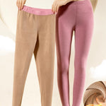 Fashi Glow Warm Cashmere Leggings  Winter Slim Fit Thermal Pants for Women’s