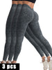 Fashi Glow 3-Pack V-Back Scrunch Butt Workout Leggings