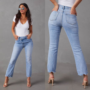 Fashi Glow Fashion Wash Jeans for Women  High-Waist Vintage & Acid Wash Denim in Slim