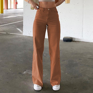 Fashi Glow Spice Girl High Waist Bell Bottom Jeans – Slim Fit Retro Denim for Women’s Streetwear & Everyday Style