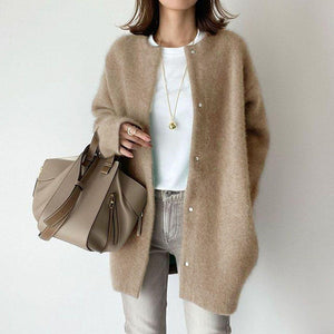 Fashi Glow Single Breasted Cardigan  Women’s Solid