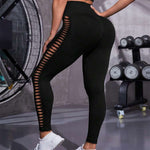 Fashi Glow Hollow Tie-Dye Yoga Pants – High Waist Butt Lift Seamless Fitness & Gym