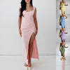 Fashi Glow Slim Sleeveless Slit Dress  Back Tie Design for Elegant Women’s Fashion